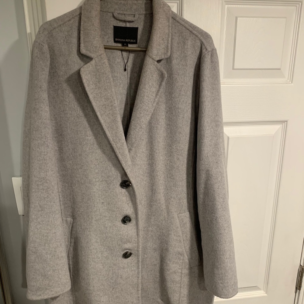 Banana Republic Unlined Wool Blend Top Coat